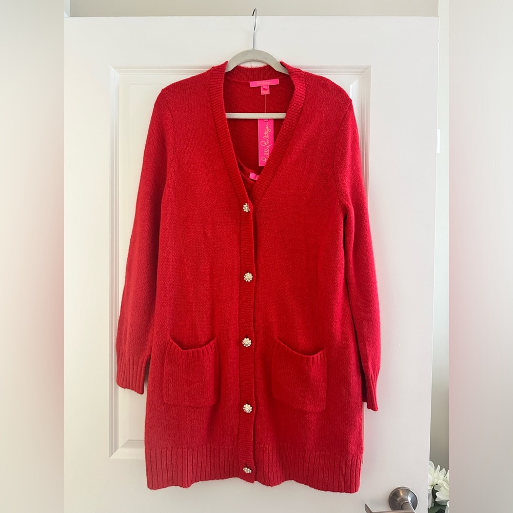 NWT Lilly Pulitzer Leonette Sweater Set Red XL